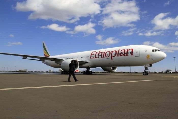Ethiopia Airline's newly acquired Boeing 777-300ER aircraft, with a seating capacity of 400 passengers, arrives at the Bole International Airport in Capital Addis Ababa November 8, 2013. REUTERS/Tiksa Negeri