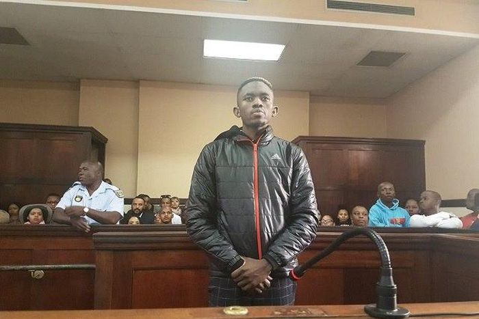 Sandile Mantsoe in the dock