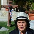 American labour leader Dolores Huerta visits the graves of Cesar and Helen Chavez in Keene, California, on January 31, 2017
