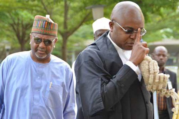 Sambo Dasuki and his lawyer, Joseph Daudu