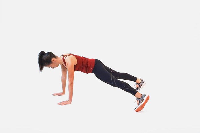 Lateral plank foot tap.