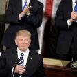US President Donald Trump pauses for applause while speaking during a joint session of Congress on Capitol Hill February 28, 2017 in Washington, DC