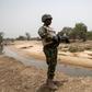 Nigerian soldiers, pictured in 2017, have faced incursions from Boko Haram militants along the Komadougou Yobe river which serves as a natural border between Niger and Nigeria
