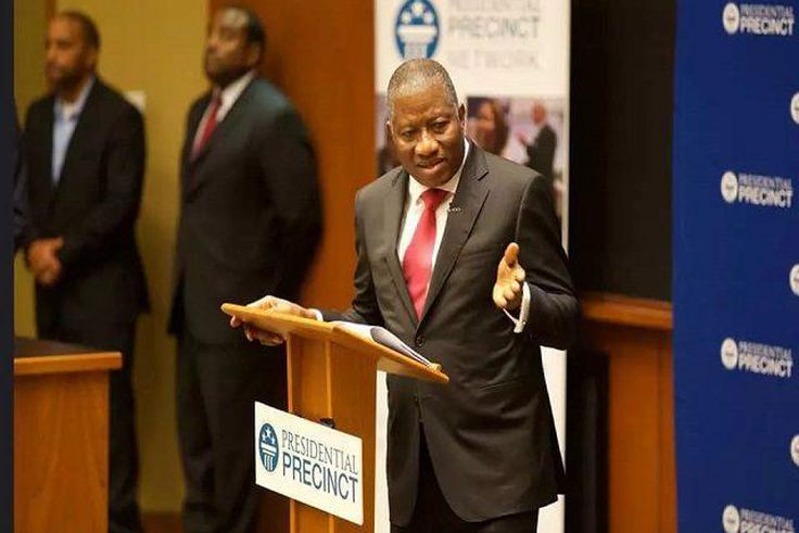 Ex-President Jonathan speaking to U.S. Legislators