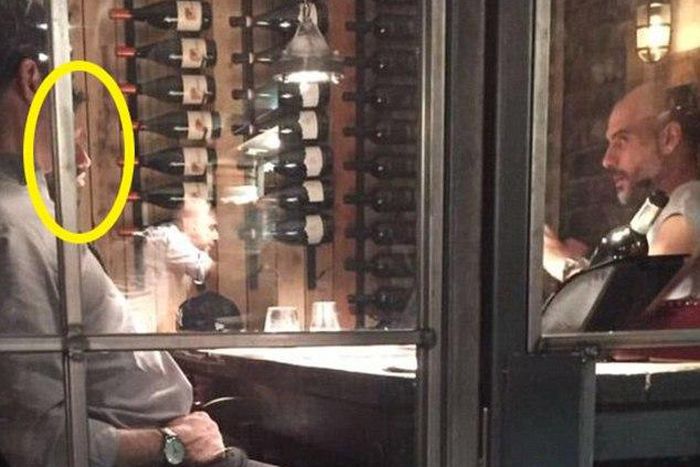 Sergio Aguero and Pep Guardiola