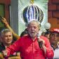 Former Brazilian President, Luiz Inacio Lula da Silva (red shirt) participates in a congress of the Unified Workers Central (CUT) in Rio in August 2017