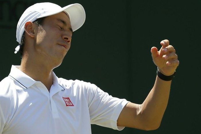 Japan's Kei Nishikori lost in the Wimbledon third round to Spain's Roberto Bautista Agut on July 7, 2017