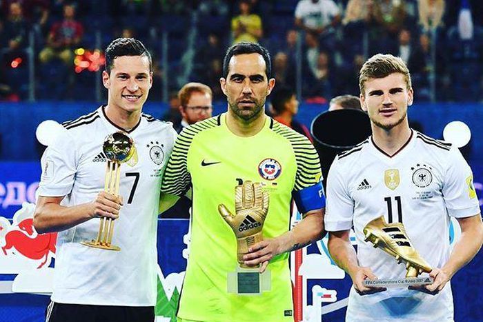 Julian Draxler, Timo Werner and Claudio Bravo