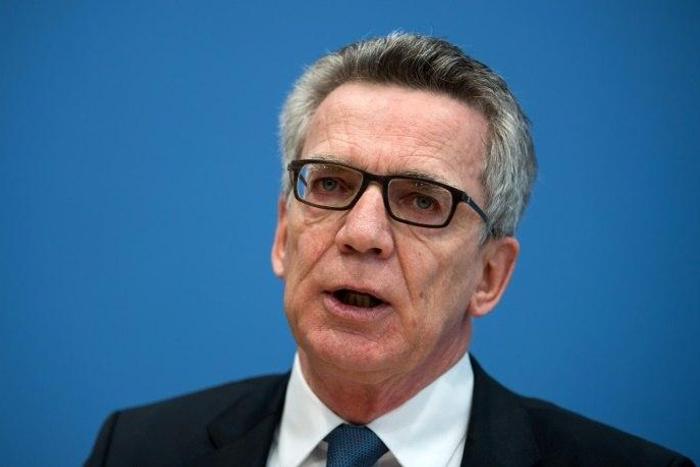 German Interior Minister Thomas de Maiziere, pictured in January 2017, said the question of whether to impose an outright entry ban on Turkish ministers requires careful consideration