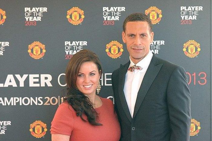 Rio Ferdinand and wife, Rebecca