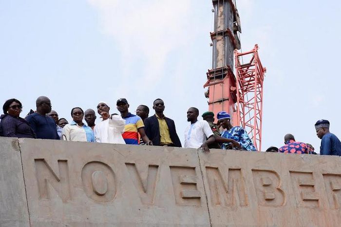 Gov Aregbesola on inspection tour with members of the press