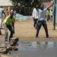 National Super Alliance (NASA) opposition coalition supporters demonstrate in the streets of the Kondele Estate in Kisumu, along Lake Victoria, demanding their candidate to be named the winner in the general elections on August 11, 2017