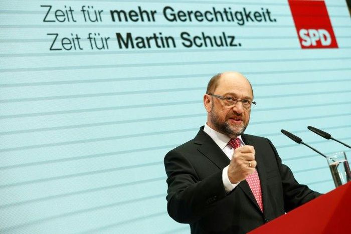 German Social Democratic leader Martin Schulz's energetic campaigning has fuelled a rise in his party's popularity, with polls showing him now just ahead of rival Chancellor Angela Merkel