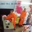 Monks stealing iphone in a rice shop