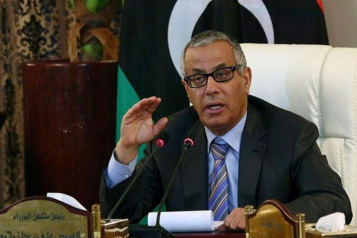 This photo taken on July 24, 2013 shows former Libyan prime minister Ali Zeidan during a press conference in the Tripoli
