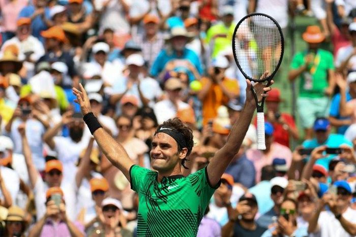 Roger Federer of Switzerland downplayed expectations for the French Open, which he has won just once