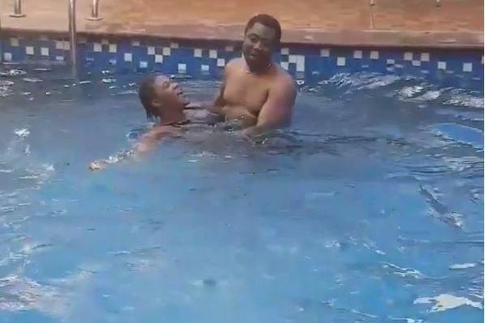 Mercy Johnson and husband celebrating Valentine