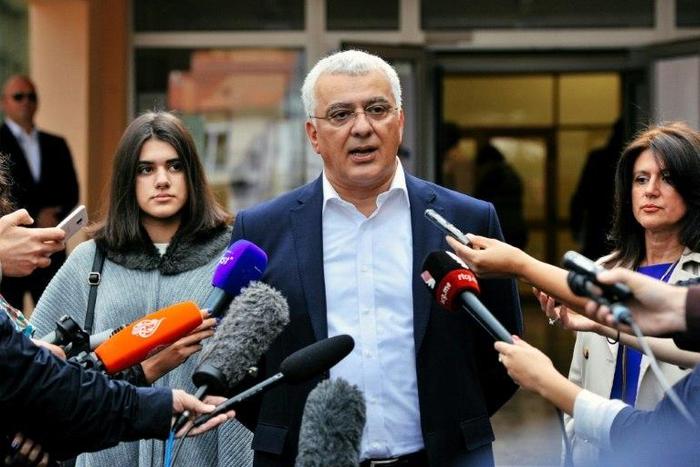 Andrija Mandic, leader of Democratic Front alliance opposition party, pictured in 2016, is suspected of involvement in a foiled coup