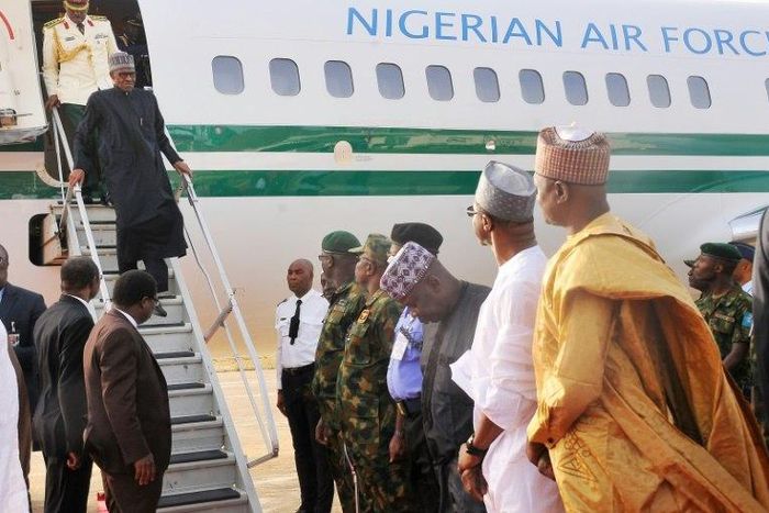 Nigeria's Mohammadu Buhari arrived back home after nearly two months in London for "routine medical checks", prompting rumours he was seriously ill