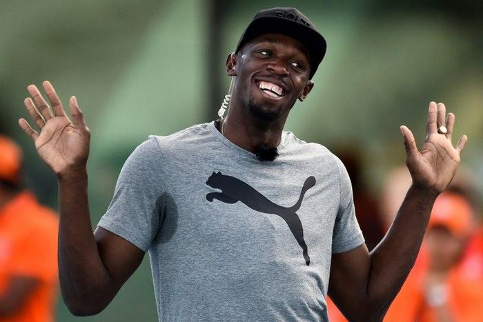 Athletic star Usain Bolt said, "I hope to have the chance to play football at the highest level"