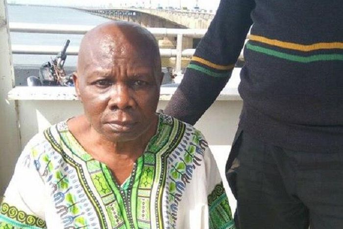 The suicidal man after he was rescued