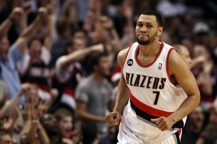 Brandon Roy in the 2011 NBA Playoffs on April 23, 2011 at the Rose Garden in Portland, Oregon