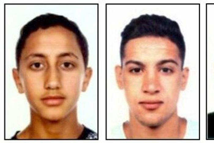 Spain attack suspects, from left to right: Moussa Oukabir, Said Aallaa, Mohamed Hychami and Younes Abouyaaqoub
