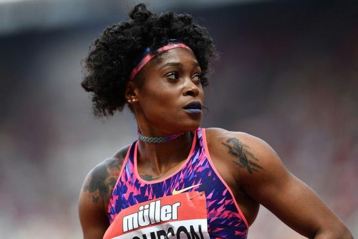 Jamaica's Elaine Thompson, pictured on July 9, 2017, won the 100m dash at the Rabat Diamond League