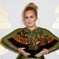 Adele with her 2017 Grammys haul.