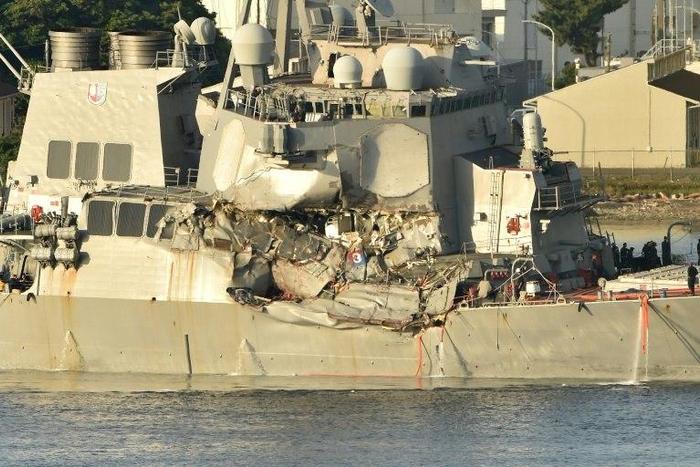 The US Navy guided missile destroyer USS Fitzgerald collided with a Philippine-flagged container ship on June 17 in the Sea of Japan, resulting in the death of seven American sailors