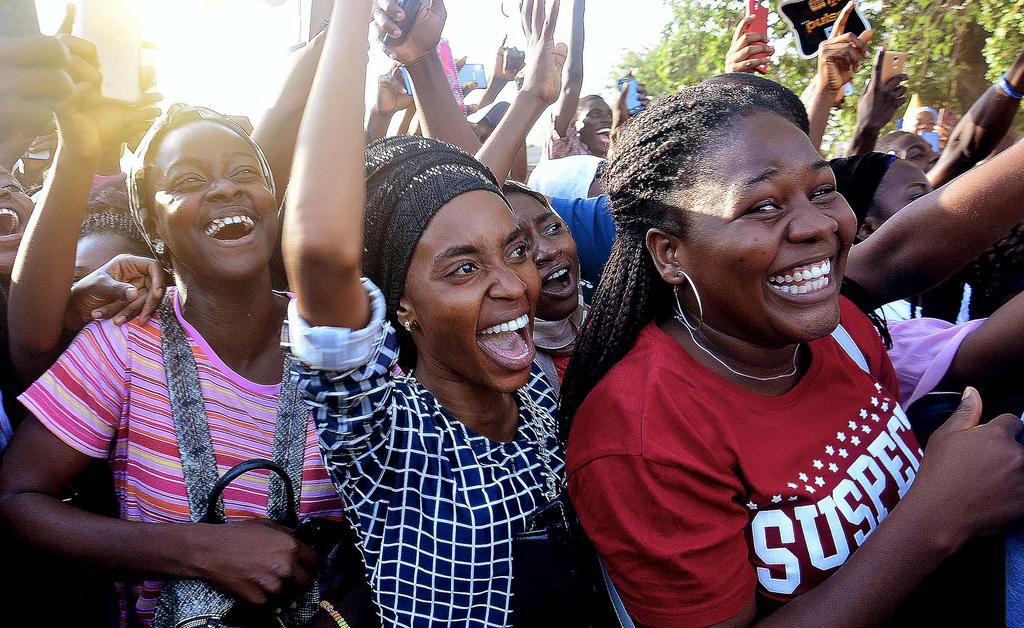 Excited students during the Invasion