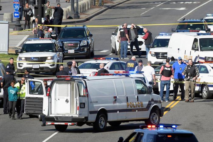 Police reports that gunshots were heard near Capitol Hill
