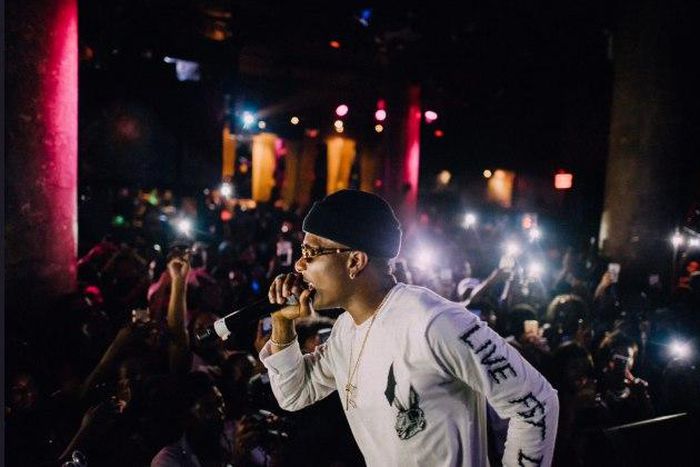 Wizkid performing at the SOBs for his "Sounds from the Other Side" album launch party in New York