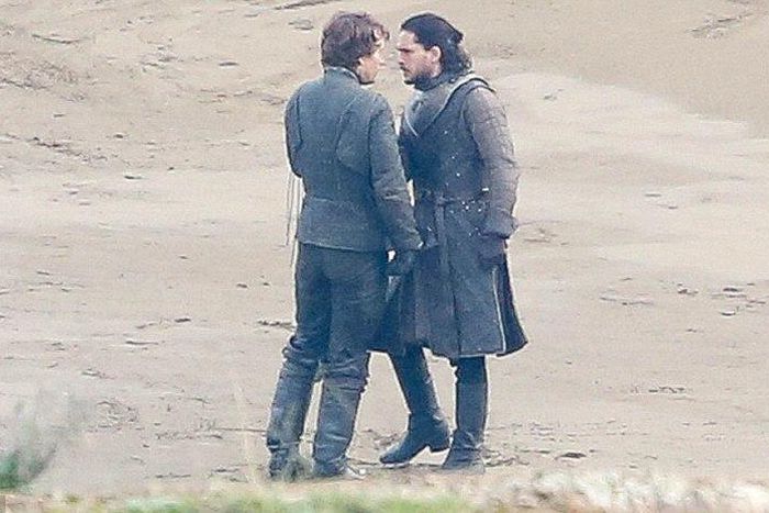 Jon Snow and Theon Greyjoy in "Game of Thrones" season 7