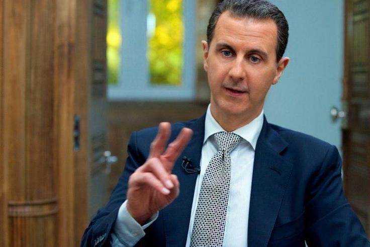 Syrian President Bashar al-Assad, pictured during an interview in April 2017, tells the India-based WION television station, "I'm sure the worst is behind us"