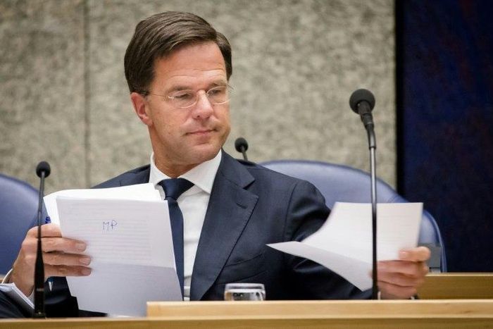 Netherlands' Prime Minister Mark Rutte announces his country's candidacy to host the European Medicines Agency (EMA) in Amsterdam after Britain leaves the EU