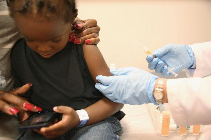 A child being immunised against measles - Photo for illustrative purpose