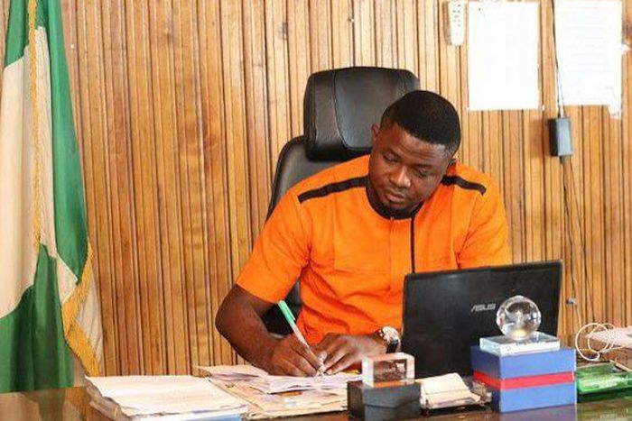 Hon Gbenga Abiola in his office