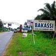 Signpost at the entrance of Bakassi LG