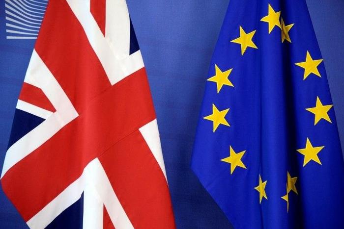 British and EU flags