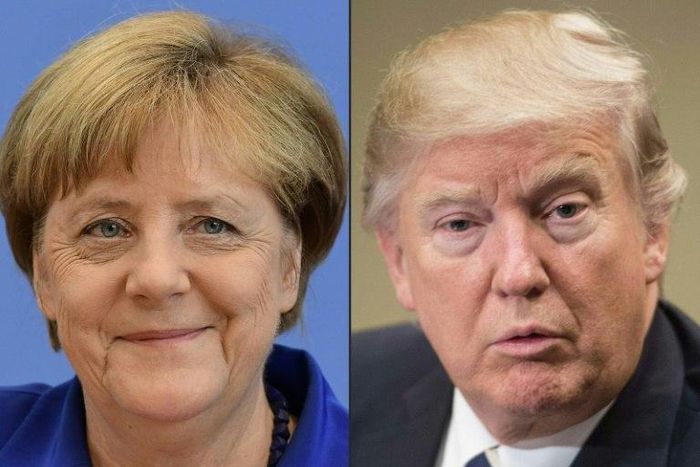 German Chancellor Angela Merkel will meet US President Donald Trump for the first time on Tuesday