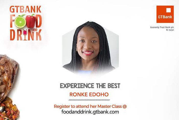 Ronke Edohor to be at 2017 GTBank Food and Drink Fair