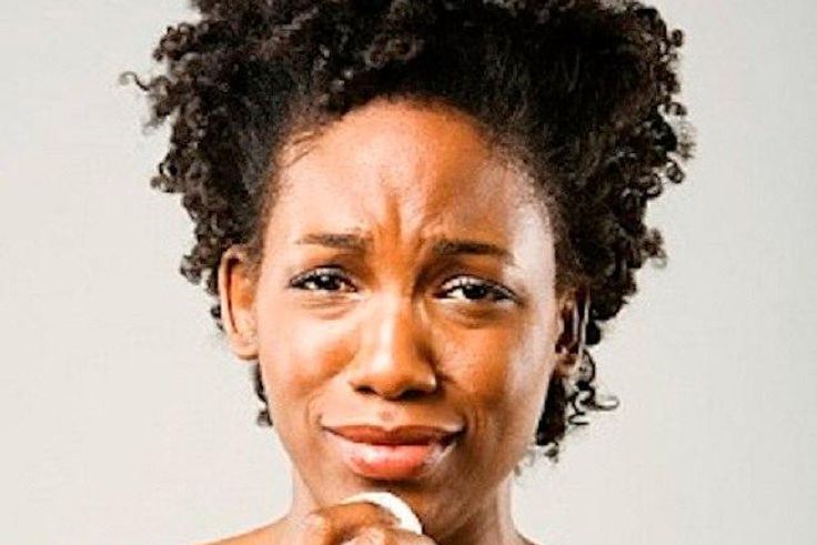 A crying and hurting woman