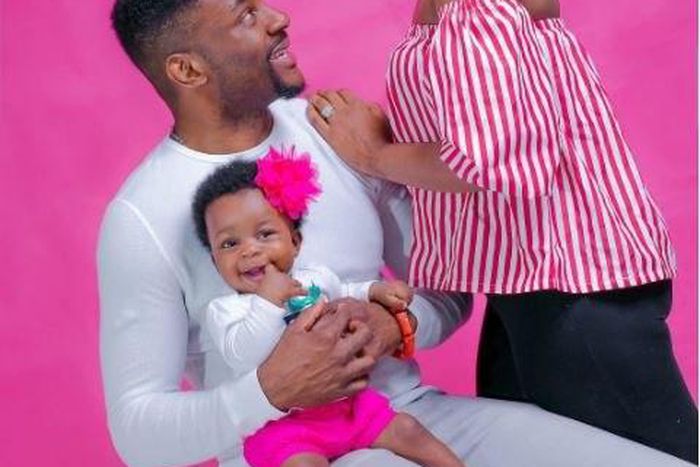 Ebuka, daughter, Jeweluchi Jasmine Obi-Uchendu and wife Cynthia Obianodo.