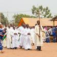 Priests of the Very Holy Church of Jesus Christ of Baname arrive at the Nazareth church in Djidja