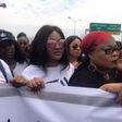 Mercy Aigbe at the #1in3Africa walk against domestic violence