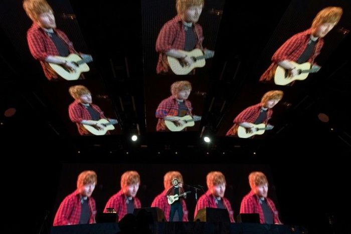Ed Sheeran closed the Glastonbury music festival in England