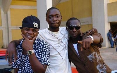Dagrin, Ayomide Tayo and YQ at th Headies theme song video shoot in 2009 (Ayomide Tayo)