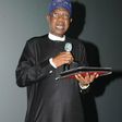 Minister of Information and Culture, Alhaji Lai Mohammed, speaking at an African International Film Festival in Lagos (NAN photo)