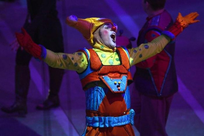 Performers from the Ringling Bros. and Barnum & Bailey circus stage their final show in Uniondale, New York, on May 21, 2017